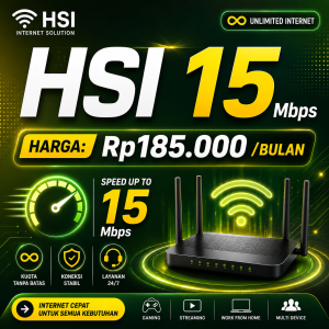 HSI 15 Mbps <br> Rp. 185.000